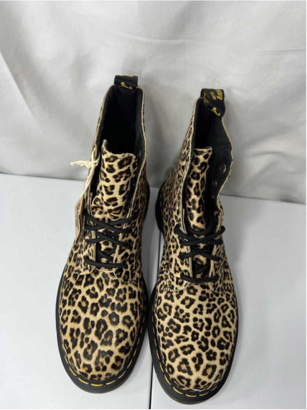 Dr Martens 1460 Pascal Leopard Cow Hair Lace Up Boot US M 9 W 10 Unisex Festive - Picture 4 of 13